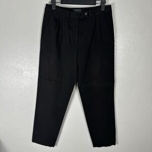 Prada Black Trouser Pants Womens Size 40 Pleated Career‎ Office Old Money